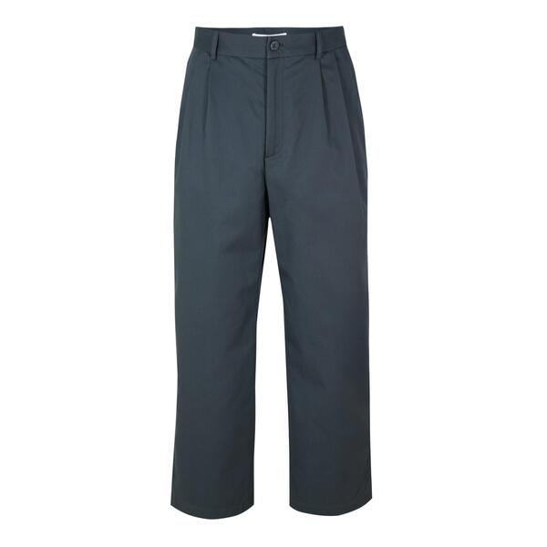 メゾンキツネ メンズ ボトムス 心地好いズボン下 筋目 Maison Kitsune Men\u0027s Relaxed Pleated Trousers Charcoal 濃灰色
