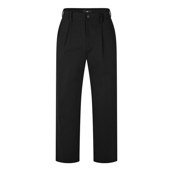 セブンフォーオールマンカインド メンズ ボトムス 心地好いズボン下 7 For All Mankind Men\u0027s Tailored Trousers Dbl Knit Black 黒いこと