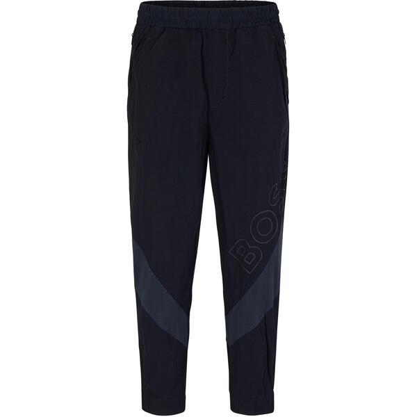 主任者 メンズ ボトムス 心地よいズボン下 ジョガーパンツ フリース Boss Men\u0027selon Closed Hem Fleece Joggers Dark Blue 青色