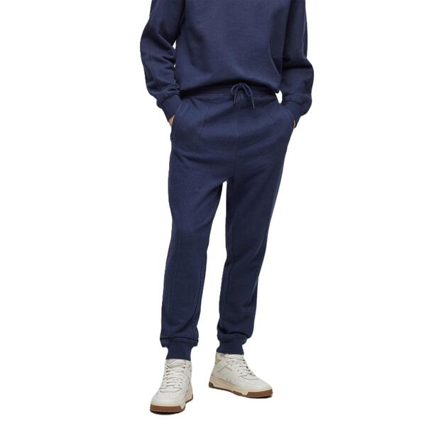 ボス メンズ ボトムス カジュアルパンツ ジョガーパンツ フリース Boss Men'seglitchstitch Closed Hem Fleece Joggers Blue ブルー|ReVida 店