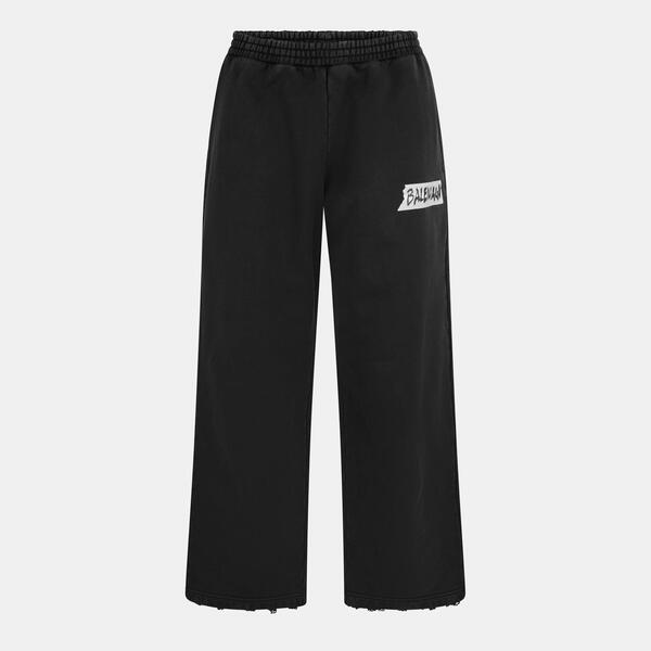 バレンシアガ メンズ ボトムス カジュアルパンツ Balenciaga Mens Masking Tape Baggy Trousers Washed Black ブラック｜ReVida 店