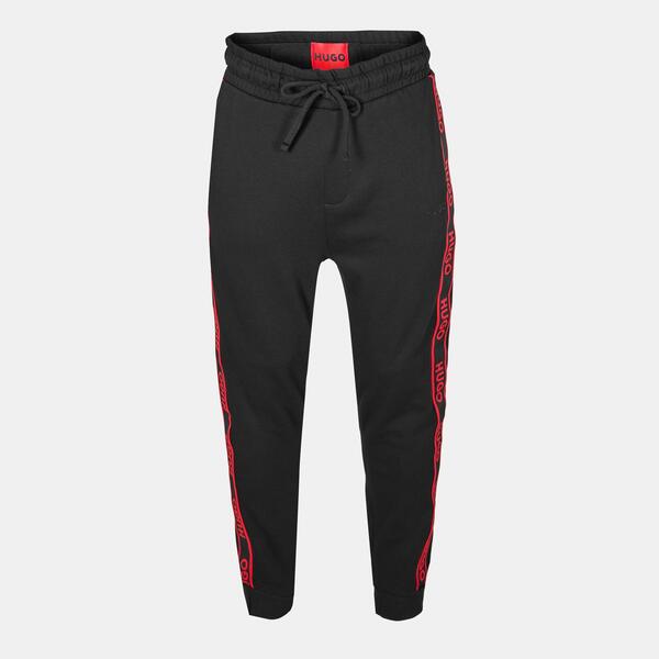 フューゴ メンズ ボトムス 心地好いズボン下 ジョガーパンツ フリース Hugo Mens HUGO Bodywear Liam Closed Hem Soft Fleece Joggers with Elasticated Cuffs Black 黒いこと