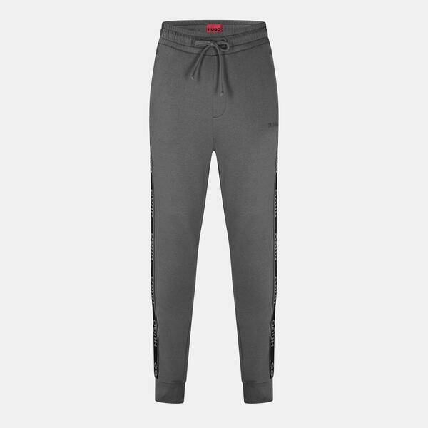 フューゴ メンズ ボトムス 心地好いズボン下 ジョガーパンツ フリース Hugo Mens HUGO Bodywear Liam Closed Hem Soft Fleece Joggers with Elasticated Cuffs Grey 薄墨色