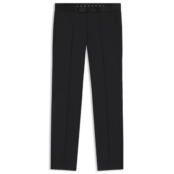 主任者 メンズ ボトムス 心地よいズボン下 引っ切り無い Boss Men\u0027s H Lenon Tux Straight Leg Trousers Black 黒いこと