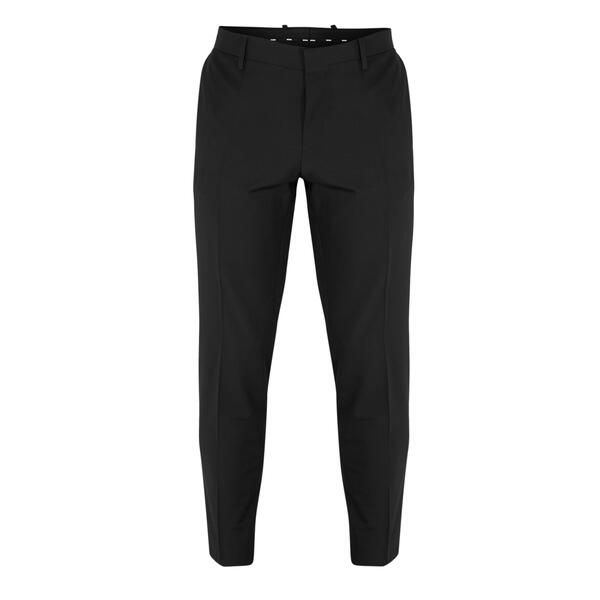 元締め メンズ ボトムス 心地好いズボン下 引っ切り無い Boss H-Genius-Mm-C-224 10245447 01 Straight Leg Trousers Mens Black 黒いこと