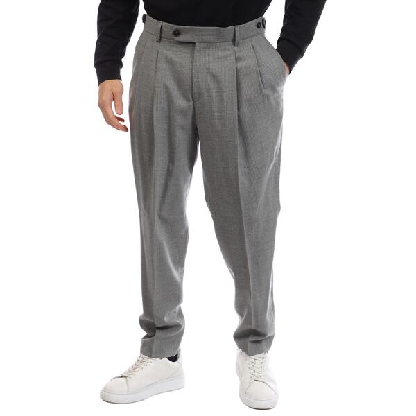 主任者 メンズ ボトムス 心地よいズボン下 引っ切り無い Boss Men\u0027s Perin Plts Double Breasted Straight Leg Trousers Open Grey 薄墨色