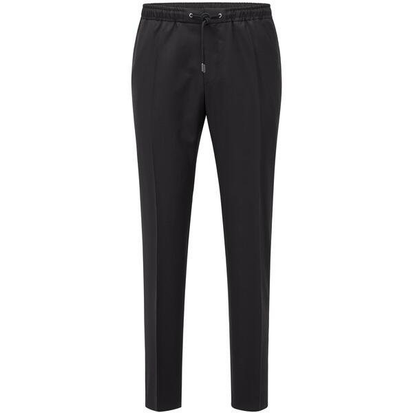 主任者 メンズ ボトムス 心地よいズボン下 か細い填まる Boss Men\u0027s Bankslim Fitrousers Black 黒いこと