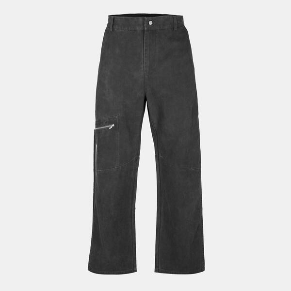 リプレゼント メンズ ボトムス 心地よいズボン下 伸び伸びする相応う Represent Men\u0027s Relaxed Fit Cargo Trousers Washed Black 黒いこと