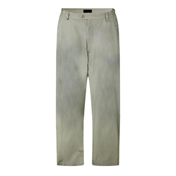 バレンシアガ メンズ ボトムス 心地よいズボン下 ワイドレッグ デニム Balenciaga Washed Wide Leg Utility Jeans Military Beige ベージュ