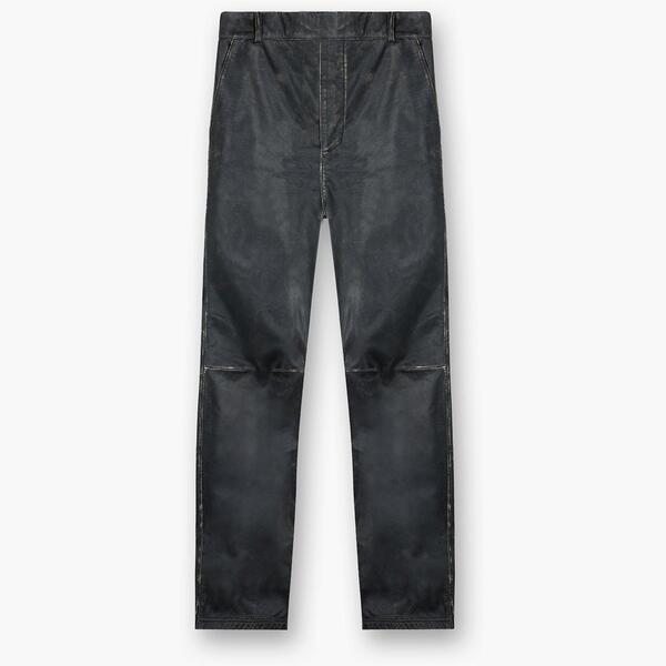 リプレゼント メンズ ボトムス 心地好いズボン下 なめし革 Represent Men\u0027s Distressed Leather Trousers Black 黒いこと