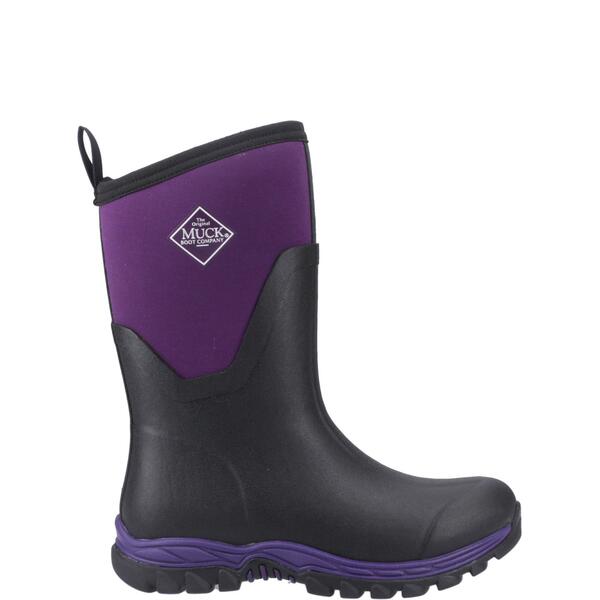 ムックブーツ レディース シューズ ブーツ・レインブーツ Muck Boots Arctic Sport II Mid Wellington Black 黒いこと