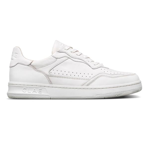 クラエ メンズ シューズ スニーカー Clae Unisex Adults Low-Top Trainers Triple Wht/Lth