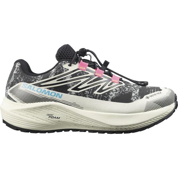 サロモン レディース シューズ スニーカー Salomon Aero Flow Gravel GTX Trail Running Shoes Womens Vanilla/Black 黒いこと