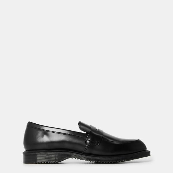 お医者さんマーチン レディース シューズ パンプス 置き目毛皮 Dr Martens Temara Loafers Black Smooth 黒いこと