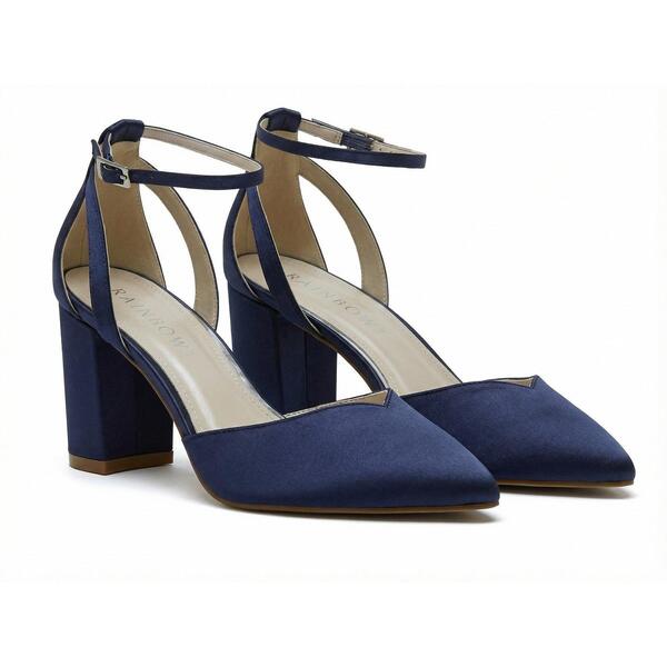 虹霓 レディース シューズ パンプス Rainbowomen\u0027s Block Court Shoes Mid Navy 米国海軍