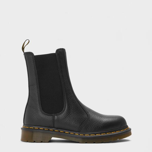 御医者さんマーチン レディース シューズ ブーツ・レインブーツ チェルシーブーツ チェルシー Dr Martens 2976 Hi Milled Nappa Chelsea Boots Black Nappa 黒いこと