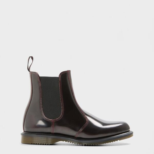 お医者さんマーチン レディース シューズ ブーツ・レインブーツ チェルシーブーツ チェルシー Dr Martens Flora Chelsea Boots Cherry Red 赤いこと
