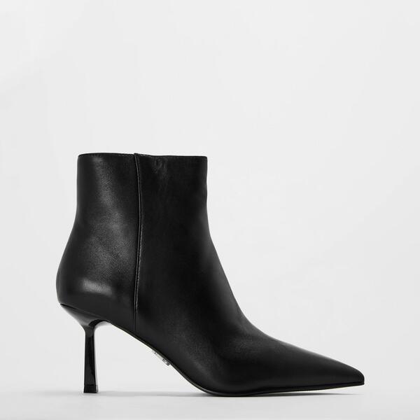 スティーブ マデン レディース シューズ ブーツ・レインブーツ アンクル 踵 Steve Madden Women\u0027sabine Ankle Heeled Boots Black Lthr 黒いこと