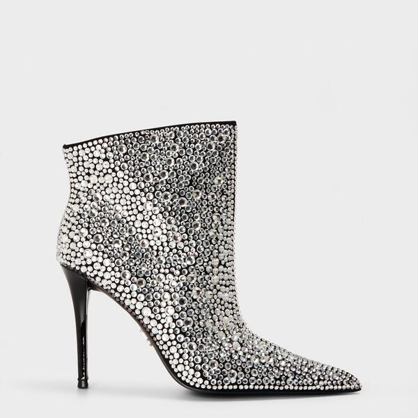スティーブ マデン レディース シューズ ブーツ・レインブーツ アンクル 踵 Steve Madden Women\u0027sentinel R Ankle Heeled Boots Rhinestone