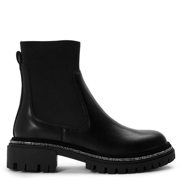 スティーブ マデン レディース シューズ ブーツ・レインブーツ アンクル 踵 Steve Madden Women\u0027s Ankle Heeled Boots Black Lthr 黒いこと