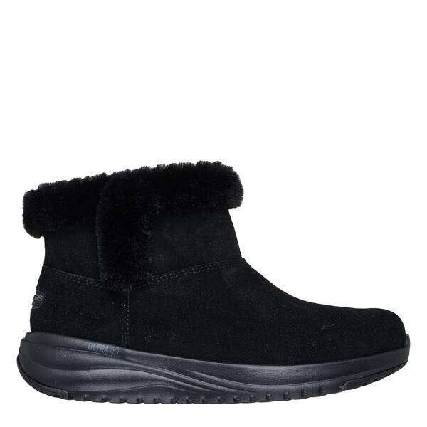 スケッチャーズ レディース シューズ ブーツ・レインブーツ Skechers On-The-Go Stellar - Cozy Step Snug Boots Womens Black/Black 黒いこと