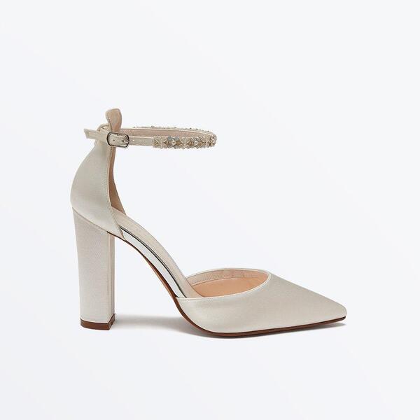 虹霓 レディース シューズ パンプス 踵 Rainbowomen\u0027s Block Heel Court Shoes Ivory 象牙色