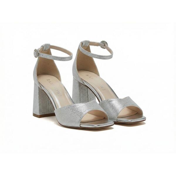 虹霓 レディース シューズ パンプス Rainbowomens Block Court Shoesilver しろがね色