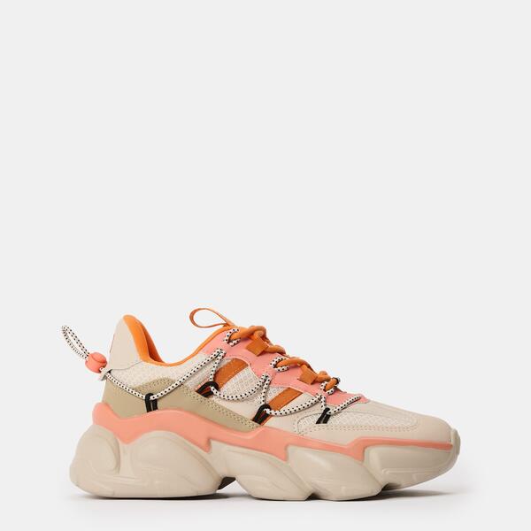 スティーブ マデン レディース シューズ スニーカー Steve Madden Women\u0027spectator Low-Top Trainers Greige/Org