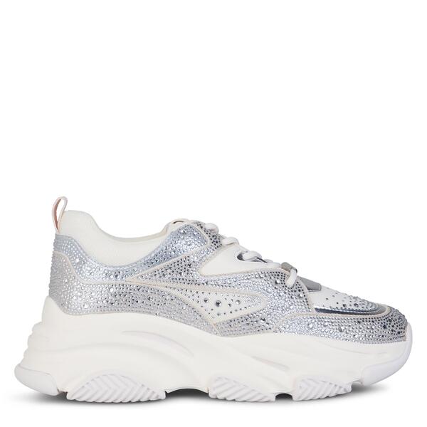 スティーブ マデン レディース シューズ スニーカー Steve Madden Privy Trainer Ld99 Silver Coin しろがね色
