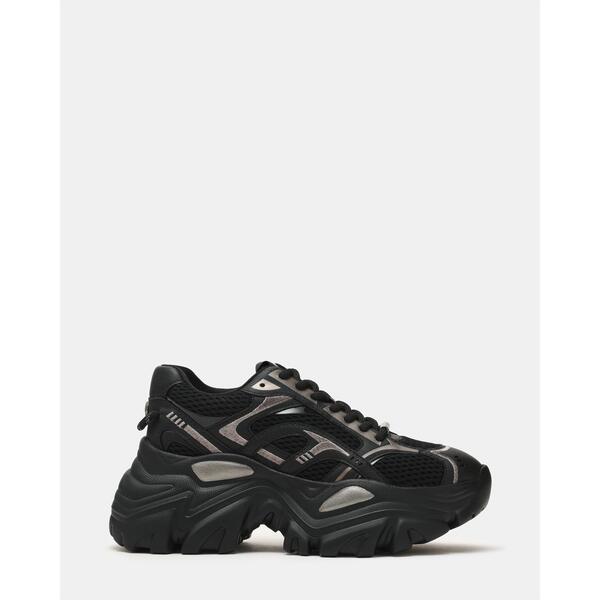 スティーブ マデン レディース シューズ スニーカー Steve Madden Raftus Traine Ld99 Blk/Pewtr