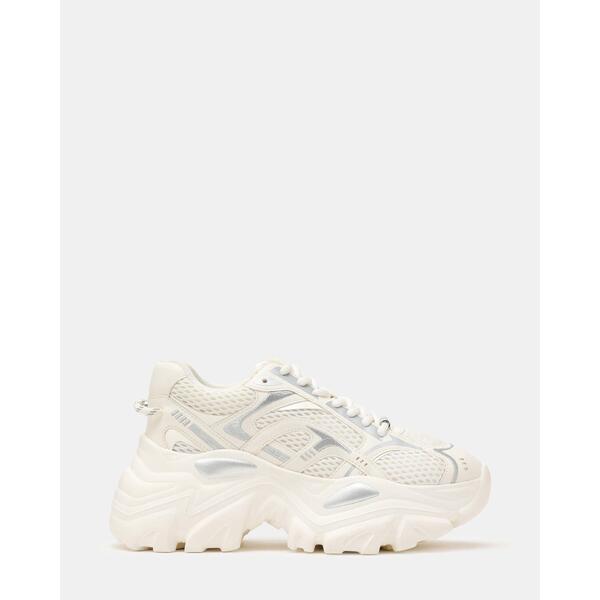 スティーブ マデン レディース シューズ スニーカー Steve Madden Raftus Traine Ld99 White/Sil 白いこと