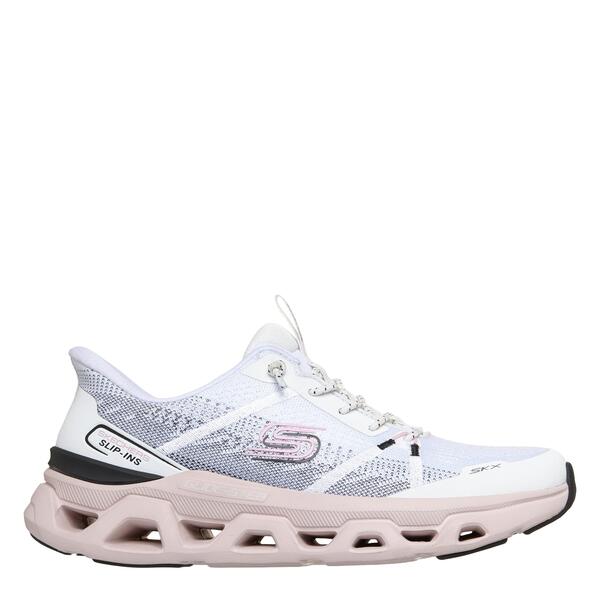 スケッチャーズ レディース シューズ スニーカー メッシュ Skechers Engineered Mesh Knotted Bungee Slip On Trainers Womens White/Pink 白いこと