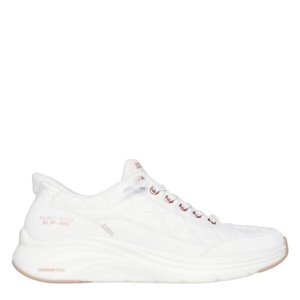 スケッチャーズ レディース シューズ スニーカー Skechers Contour Foam Runners Womens White/RoseGold 白いこと