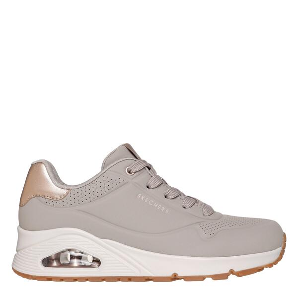 スケッチャーズ レディース シューズ スニーカー Skechers UNO Stand On Air Trainers Womens Taupe/Gold トープ｜ReVida 店