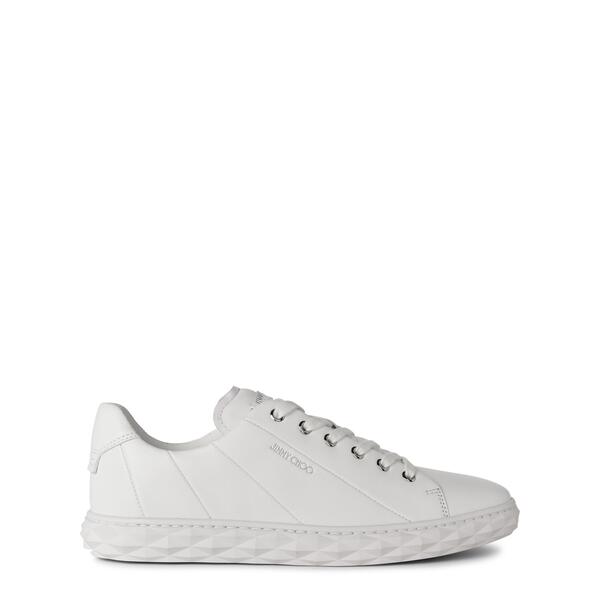 ジミーチュー レディース シューズ スニーカー なめし革 Jimmy Choo Women\u0027s Diamond Light Leather Trainers White 白いこと