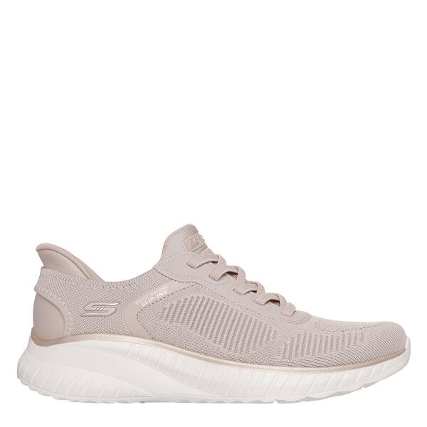 スケッチャーズ レディース シューズ スニーカー 編み物 Skechers Womens Engineered Knitted Bungee Slip-On Runners Natural/Gold ゴールド