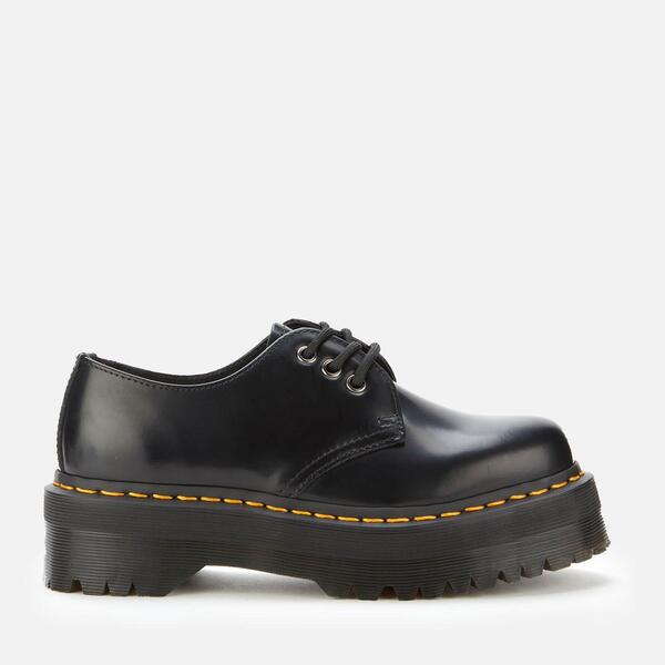 お医者さんマーチン レディース シューズ パンプス プラットホーム Dr Martens 1461 Quad Platform Shoes Black 黒いこと