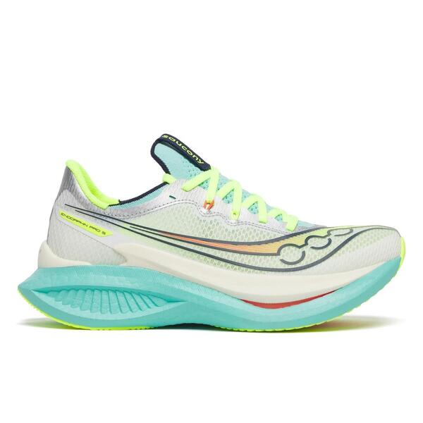 サッカニー レディース シューズ スニーカー Saucony Endorphin Pro 5 White/Aqua 白いこと
