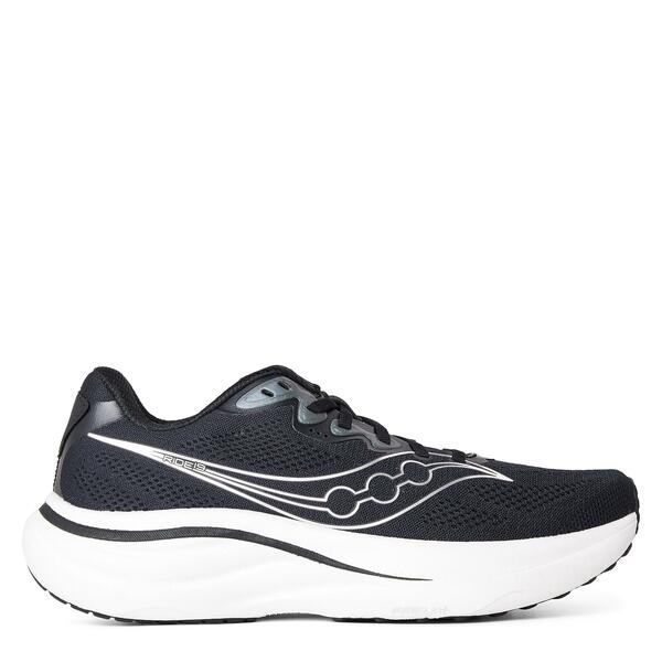 サッカニー レディース シューズ スニーカー Saucony Women\u0027s Ride Running Shoes Black/Silver 黒いこと
