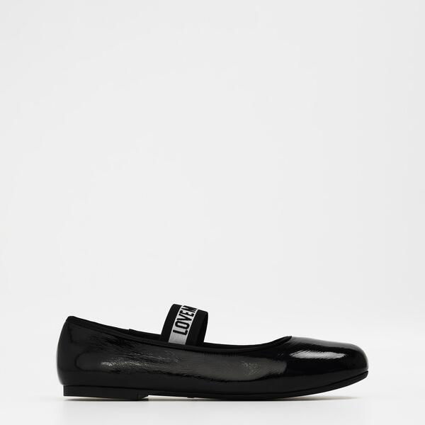 優しいこと モスキーノ レディース シューズ パンプス ロゴタイプ Love Moschino Women\u0027s Logo Ballet Pumps Black 黒いこと