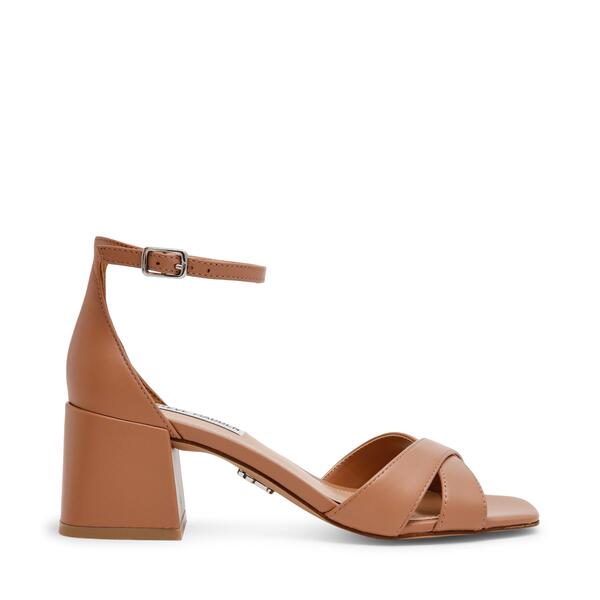 スティーブ マデン レディース シューズ サンダル 踵 Steve Madden Women\u0027s Heeled Sandals Tan Leather タン