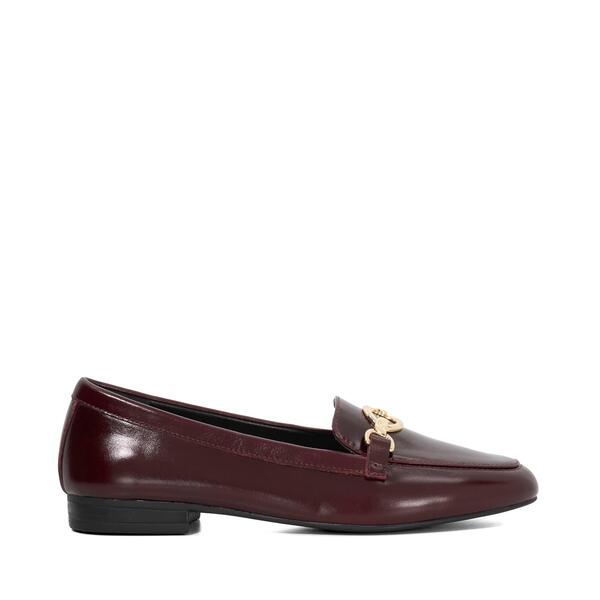 デューンロンドン レディース シューズ パンプス 置き目毛皮 Dune London Women\u0027s Gladia Loafers Burgundy Lthr バーガンディ