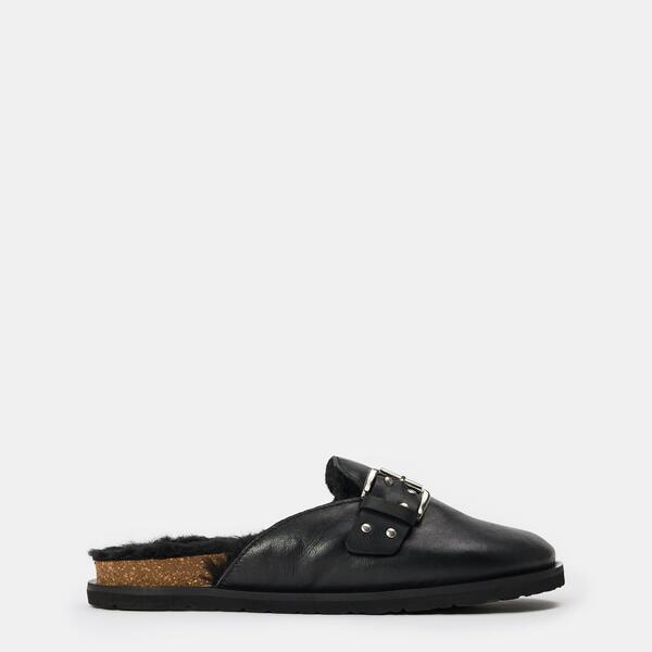 スティーブ マデン レディース シューズ サンダル Steve Madden Women\u0027s Evergreen Clogs Black Lthr 黒いこと