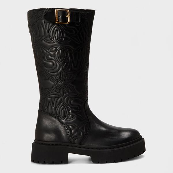 スティーブ マデン レディース シューズ ブーツ・レインブーツ Steve Madden Women\u0027s Gelina Knee High Boots Black Lthr 黒いこと