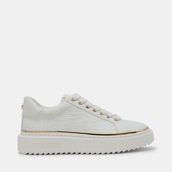 スティーブ マデン レディース シューズ スニーカー Steve Madden On-Stage 2.0 Ld99 White/Gold 白いこと