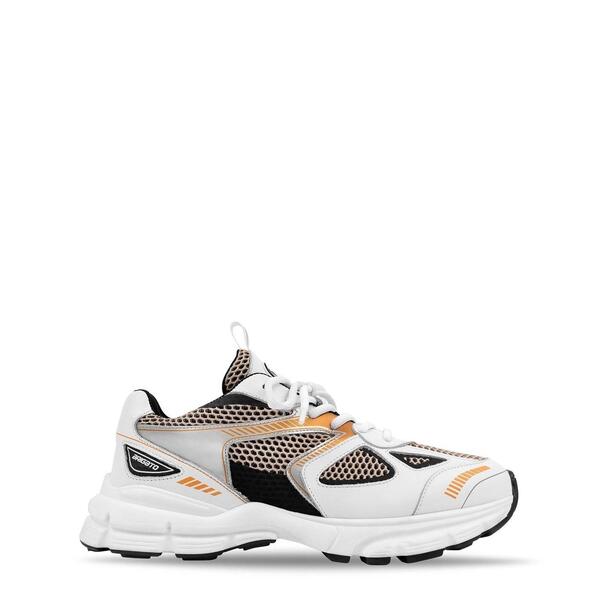 アクセルアリガト レディース シューズ スニーカー メッシュ なめし革 Axel Arigato Women\u0027s Marathon Leather And Mesh Trainers Wht/Blk/Ornge