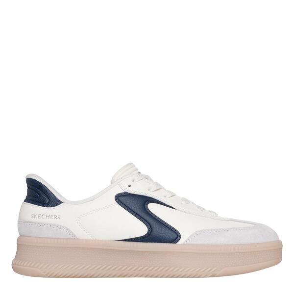 スケッチャーズ レディース シューズ スニーカー Skechers Women\u0027slip On Trainers White/Navy 白いこと