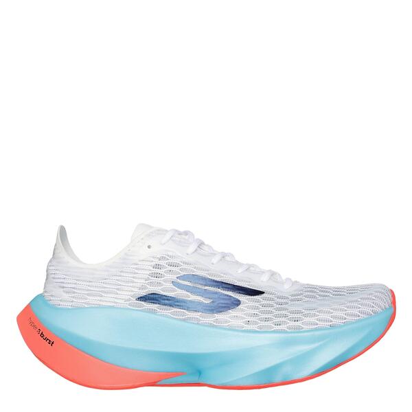 スケッチャーズ レディース シューズ スニーカー Skechers AERO Tempo Elite Running Trainers Womens White/Turq 白いこと