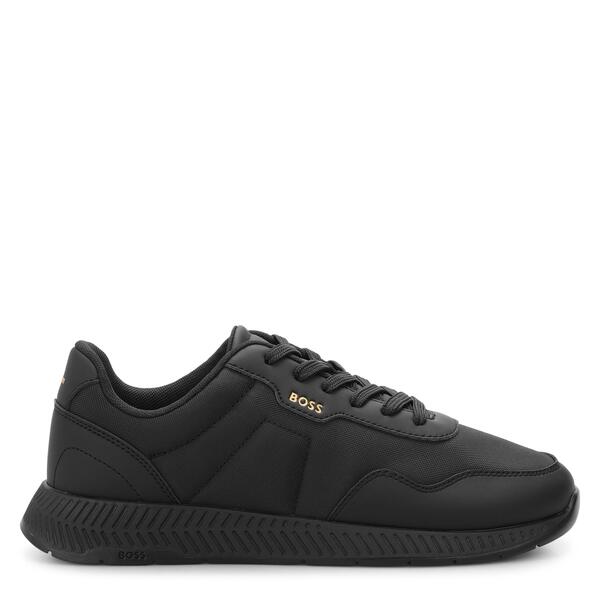 主任者 メンズ シューズ スニーカー Boss Mens BOSS Titanium Run Low-Top Trainers Black 黒いこと