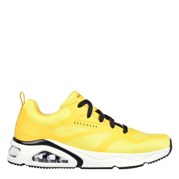 スケッチャーズ メンズ シューズ スニーカー 刷り上げる メッシュ オーバーレイ Skechers Men\u0027s Mesh Print Overlay Low-Top Trainers Yellow 黄色